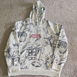 Marvel Men's Graphic Hoodie - Cream and Black